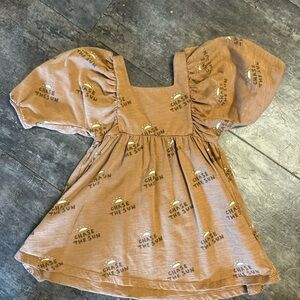 Rylee + Cru Brown 'Chase the Sun' Kids Dress